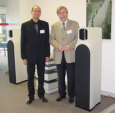 Sind happy über die neue Schweizer Vertretung von T+A: Roger Kissling (links) und Herr Amft von T+A