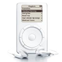 Der iPod von Apple mit 5 GB Harddisk kann neben Musik auch Daten speichern.