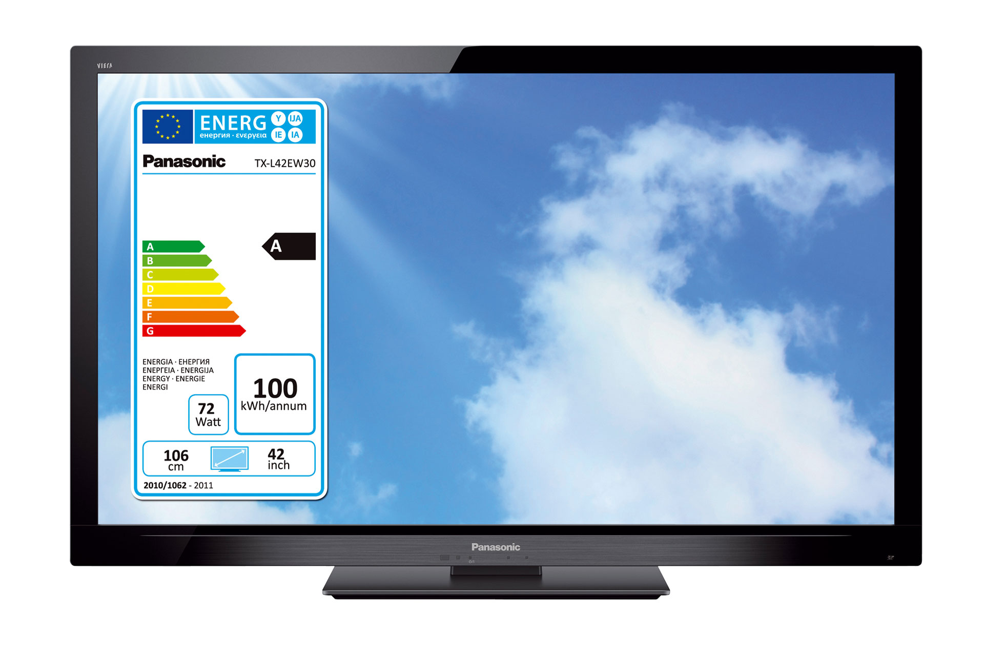 Ab November 2011 ist die Kennzeichnung aller Fernseher mit dem neuen EU-Energielabel mit der Einstufung in eine der sieben Effizienzklassen – von A (höchste Effizienz) bis G (geringste Effizienz) Pflicht.
