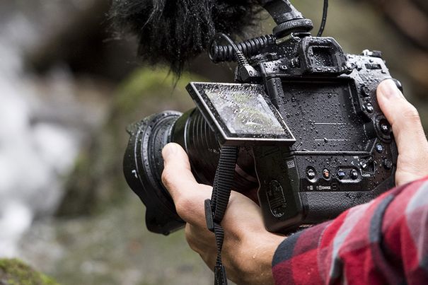 Filmreif: Die Bildstabilisierung der E-M1X lässt sich beim Filmen aus der Hand der Körperhaltung und Bewegung des Fotografen anpassen. Mikrofon-, Kopfhörer- und Fernbedienungsanschlüsse sind zusätzlich abgedichtet.