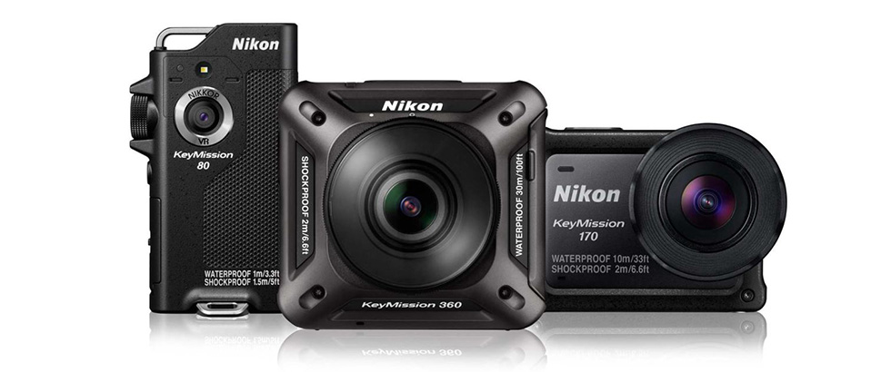 Nikon kündigt die neue KeyMission-Actionkamera-Serie mit drei Modellen an: KeyMission 360, KeyMission 170 und KeyMission 80.