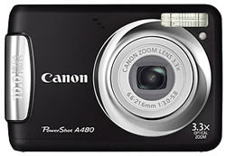 Kompakt, bequem, 10 Megapixel stark und vier Farbvarianten: das sind die Attribute der neuen Canon PowerShot A480. 