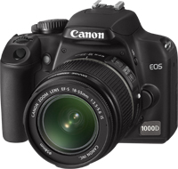 Canon bringt mit der EOS 1000D eine preiswerte Spiegelreflexkamera auf den Markt. 