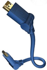 Das HDMI-Kabel von inakustik lässt sich an beiden Enden um 180° drehen.