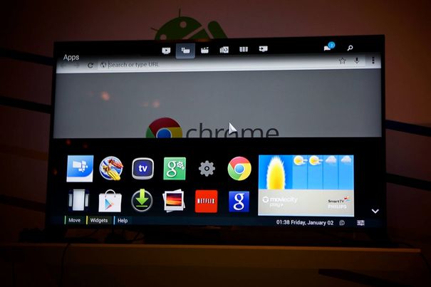 Verschmelzung: Das Betriebssystem Android kommt neu auch in TVs zum Einsatz.