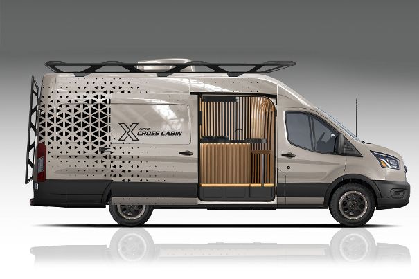 Das «Cross Cabin»-Fahrzeug von Alpine verbindet in einer Konzeptstudie angenehmes Reisen, mobiles Arbeiten und hohe Freizeitqualität in einem innovativen Konzeptfahrzeug.