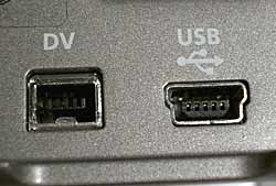 Der DV-Ein-/Ausgang ermöglicht digitales Kopieren der Aufnahmen auf den Computer und zurück aufs Band.