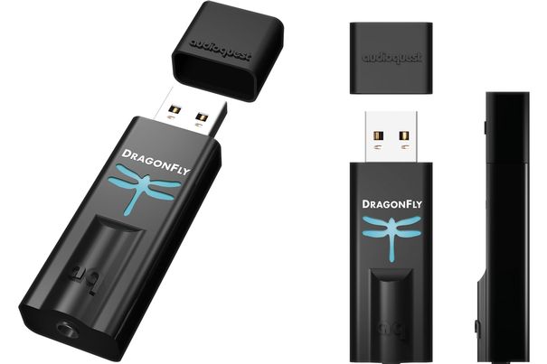 Perfekt für unterwegs mit dem Laptop: der Audioquest Dragonfly USB-DAC