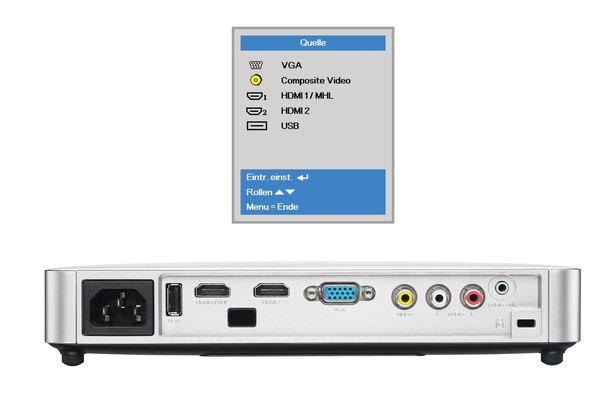 Nebst zwei HDMI-Eingängen steht selbst ein analoger Videoeingang zur Verfügung