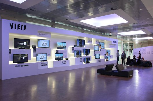 An der Convention zeigte Panasonic ihr komplettes Line-up in jeder Produktekatagorie wie hier die Viera Fernseher.