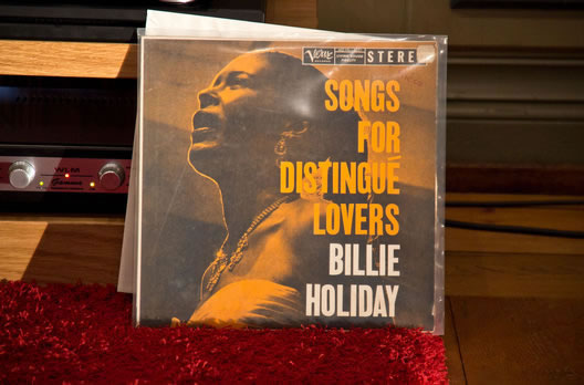 Auch wenn HD Audio als Festplatte das Thema des Klangschlosses 2012 war, hat die gute alte Vinylschallplatte längst nicht ausgedient. Hier Billie Holiday vorgeführt mit Feickert Plattenspieler bei InConcert Audio.
