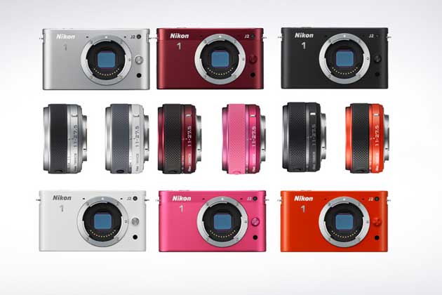 Die J2 erweitert die Möglichkeiten und die Zubehörpalette des Nikon 1 Systems. Erhältlich ist sie in sechs Farben.