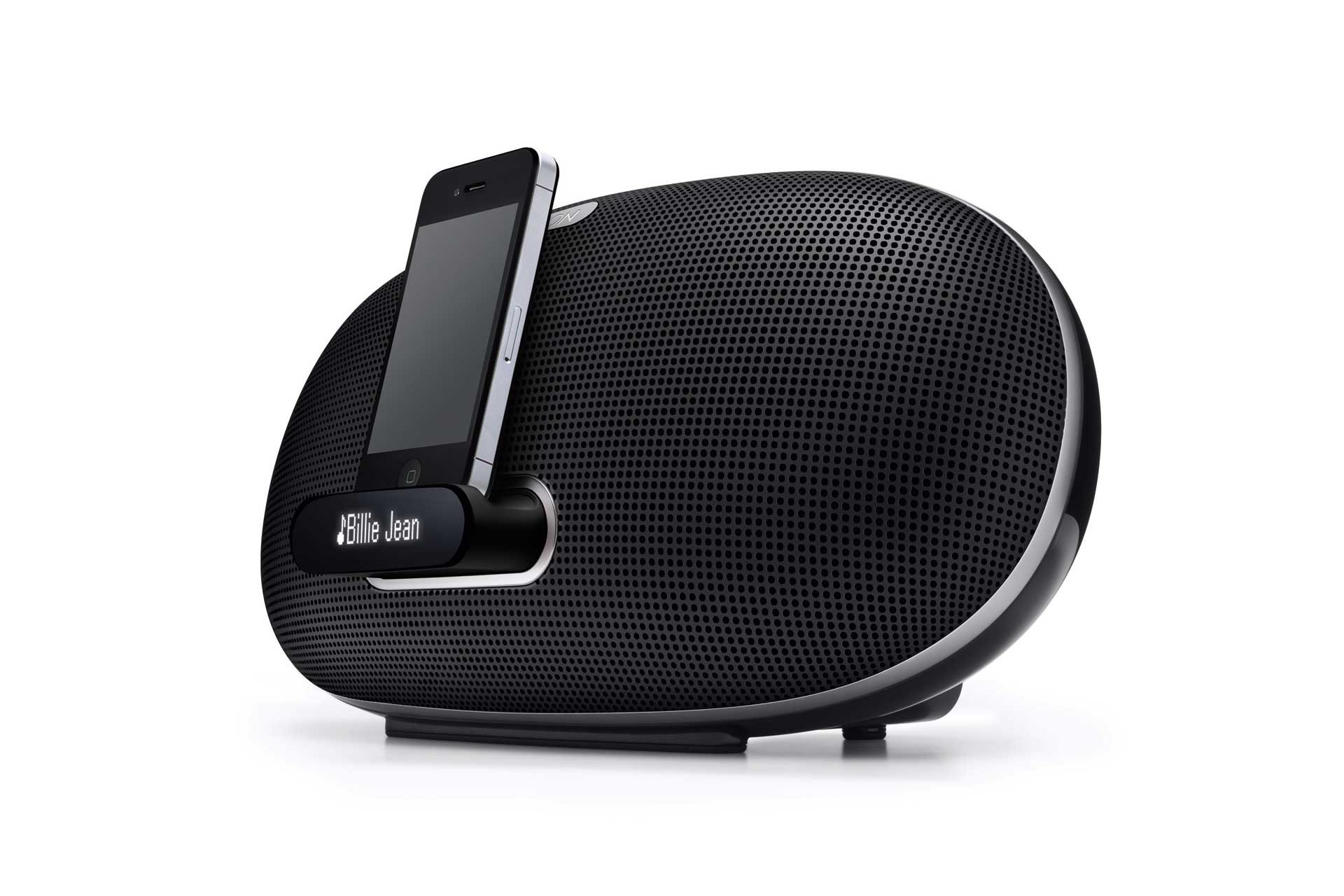 Die Dockingstation Cocoon von Denon fällt durch ihr Design auf. Sie verbindet sich via iOS-App mit dem W-LAN in ihrer Umgebung. Integriert ist eine Funktion für Internetradio.