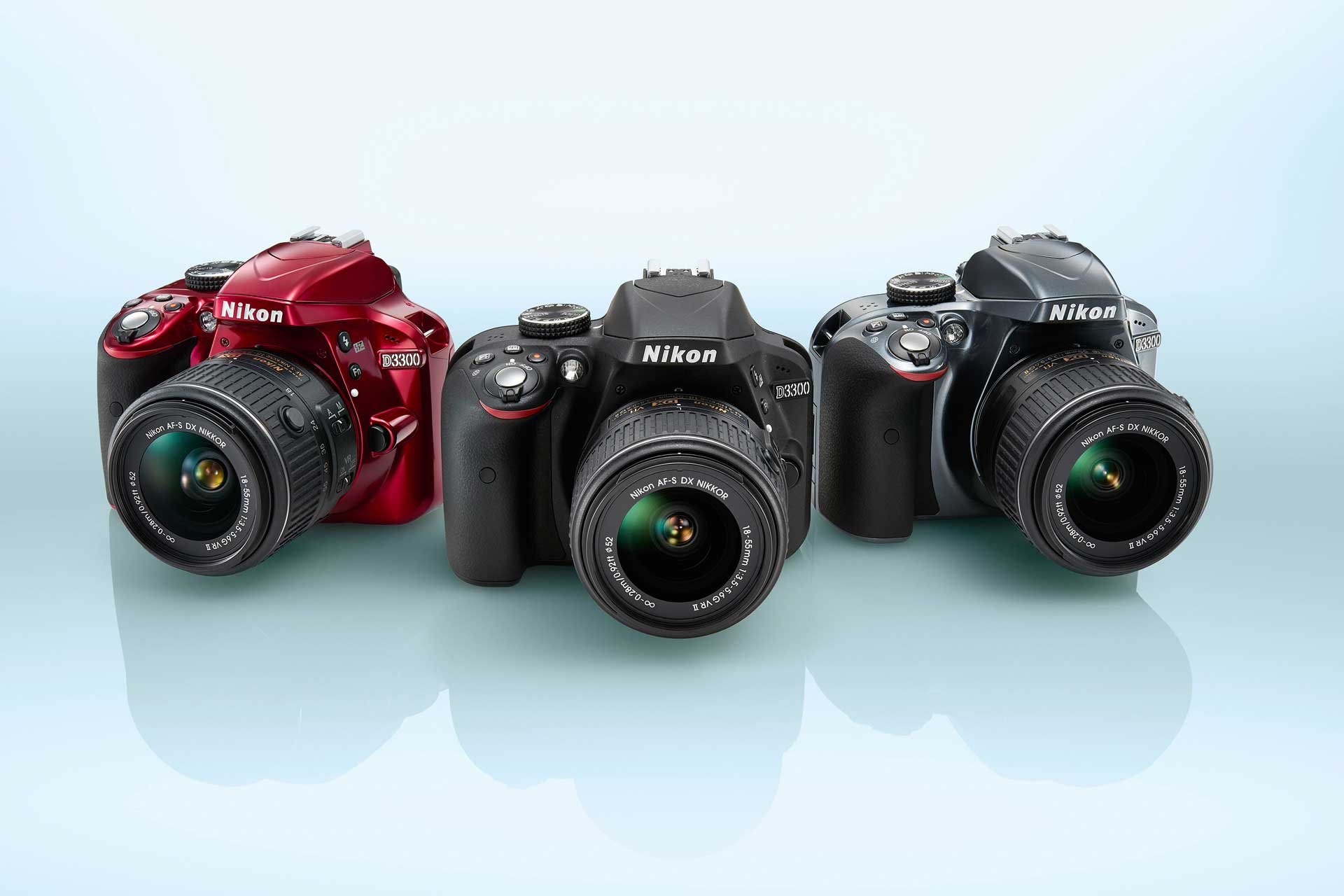 Die Nikon D3300 gibt es in drei Farben