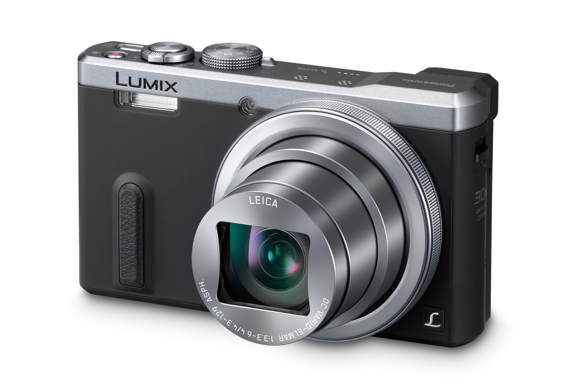 Die Optik ist von Leica. Ihr 30fach Zoom bietet eine KB-Brennweite von 24 - 720 mm. Verfügbar sind zwei Zoomgeschwindigkeiten.