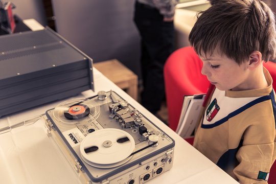 Die Faszination eines Nagra-Tonbandgerätes ist einfach zeitlos. Gesehen am Stax-Stand von Pawel Acoustics.