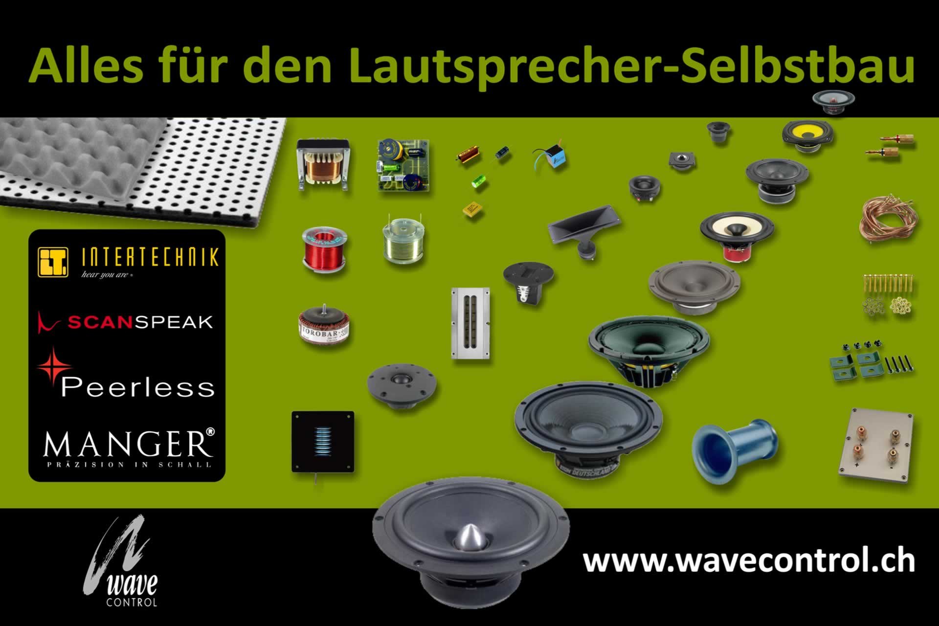 Wavecontrol: Bei Wavecontrol finden Sie alles, um selber Lautsprecher bauen zu können: Bauteile und Zubehör aber auch vollständige Bausätze. Daniel Müller beratet sie gerne für ihr Projekt.
