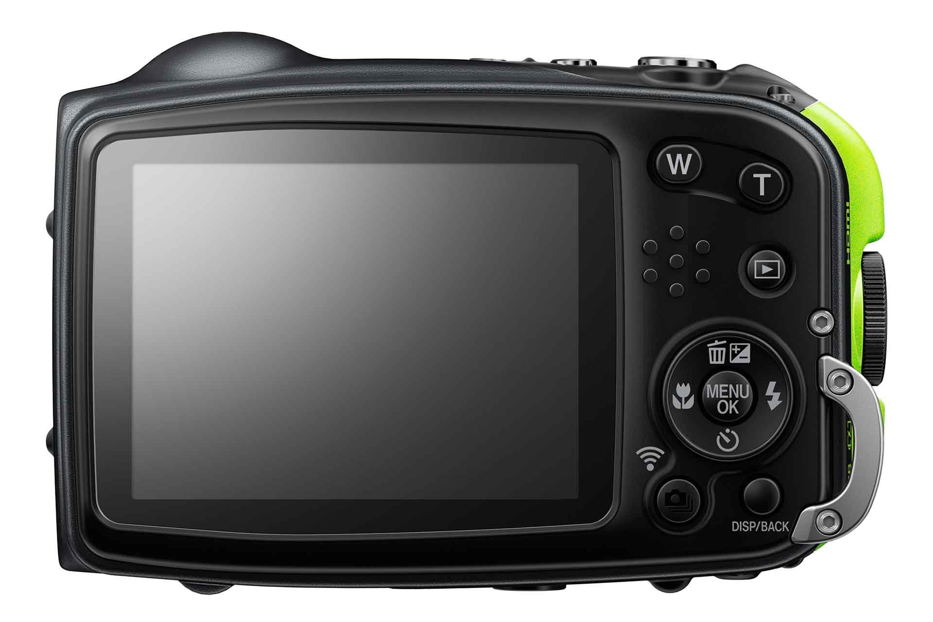 Der 6,9 cm LCD verfügt über eine Anti-Reflex-Beschichtung, was draussen bei starkem Sonnenlicht hilfreich ist. Bei der Nutzung als Action-Cam - in Verbindung mit dem optional erhältlichen Zusatzobjektiv, welches das Objektiv der XP80 in eine 18 mm Festbrennweite (äquivalent zu KB) verwandelt - schaltet sich das LCD automatisch aus und ermöglicht damit eine noch längere Aufnahmezeit.