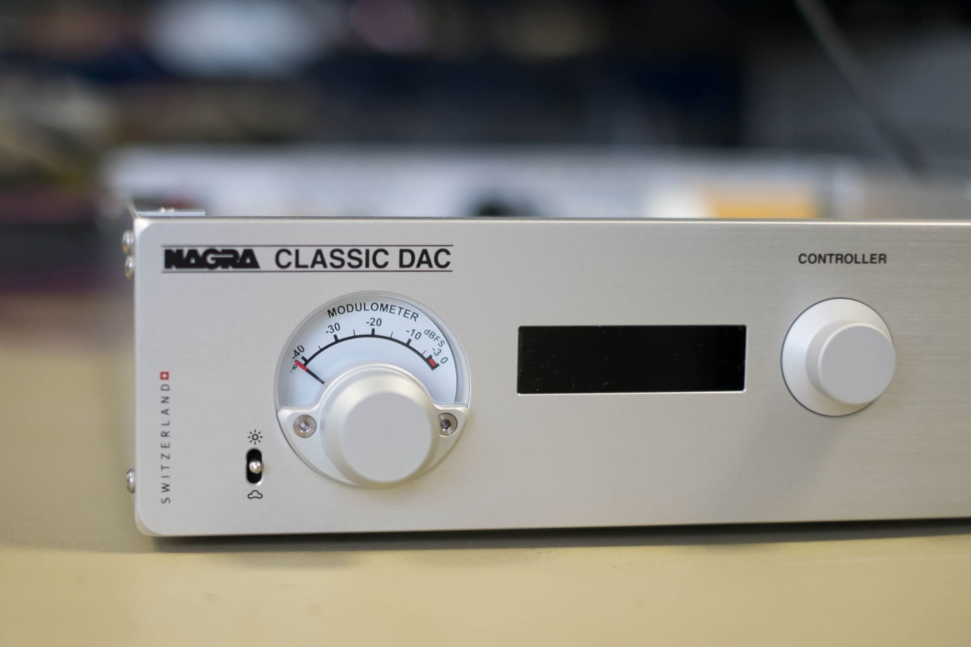 Das Modulometer auf der Frontseite des Classic DAC. Eine präzise Pegelanzeige mit langer Tradition.
