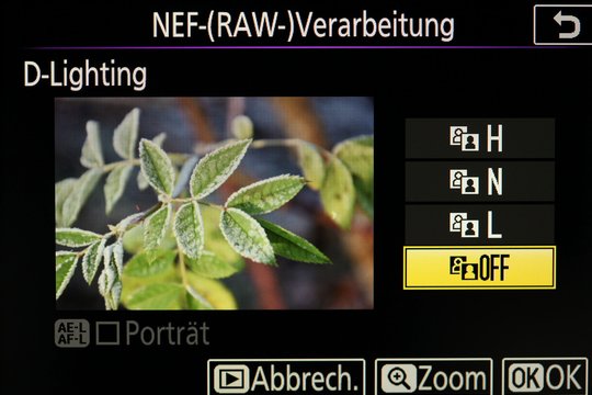 Nikon D5600. Bildbearbeitung im Nachhinein: D-Lighting ausgeschaltet.