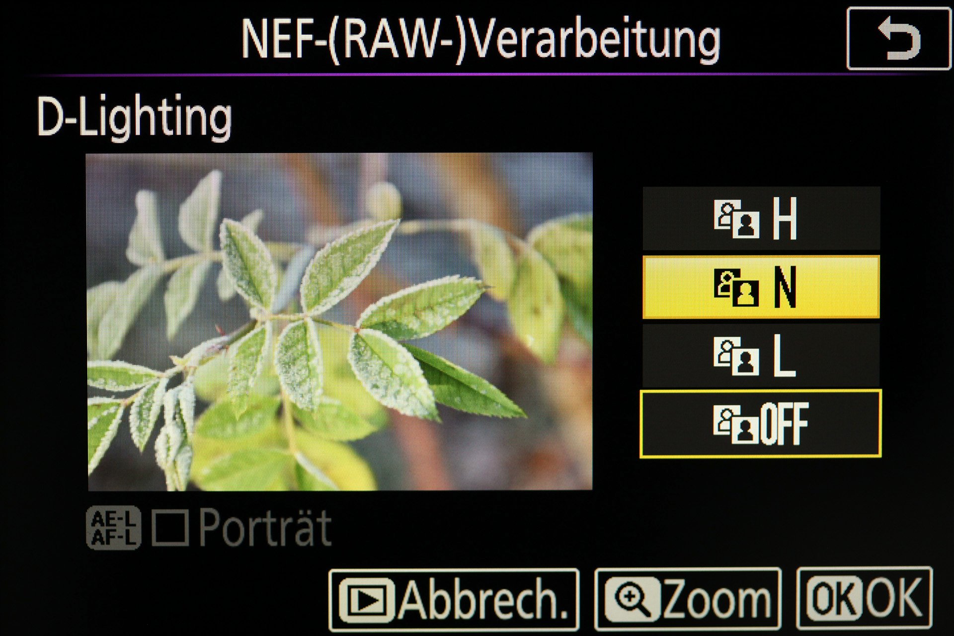 Nikon D5600. Bildbearbeitung im Nachhinein: D-Lighting normal.