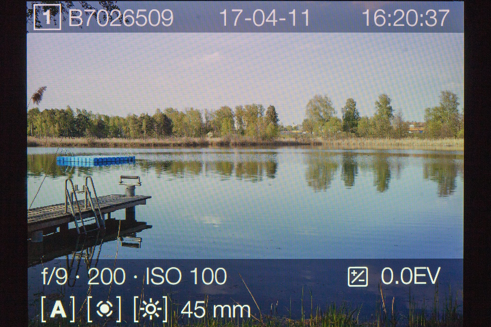 Hasselblad X1D: Fotowiedergabe mit Einblendung der detaillierten Aufnahmedaten.