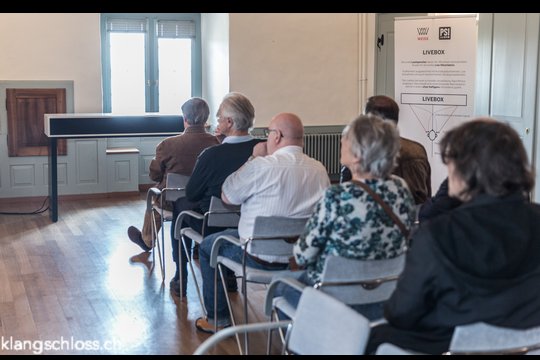 Eine echte Attraktion: Die Livebox von Daniel Weiss für binaurales Hören. Viele waren sich einig, das Resultat ist näher am Live-Erlebnis als Stereo. (Bild Klangschloss)