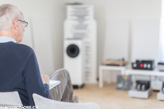 Die Besucher kamen in den Genuss hochwertiger Audiosysteme (Bild Klangschloss).