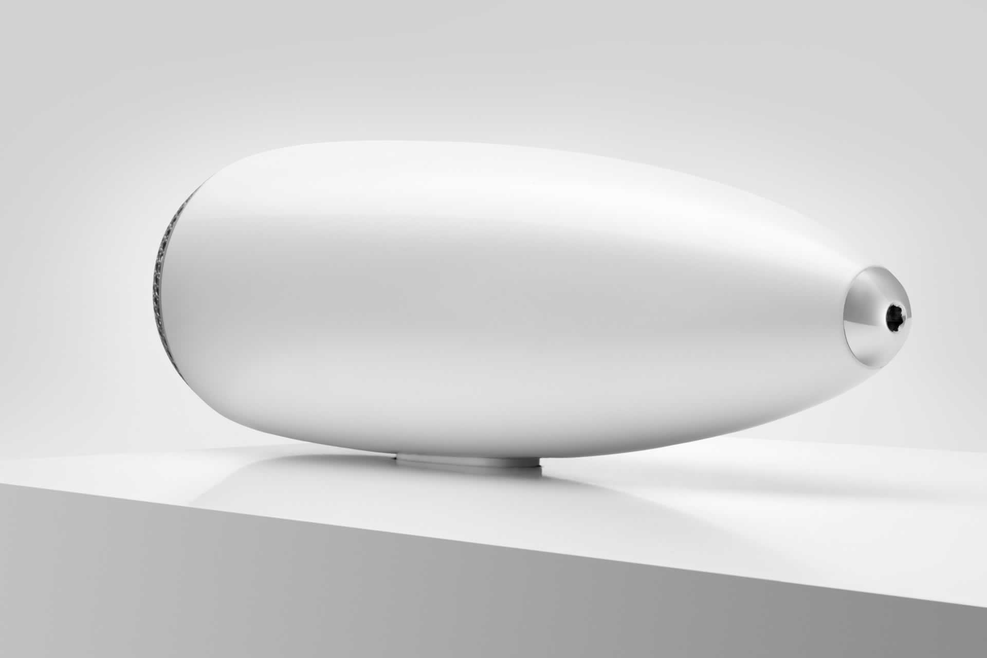 Der «Tweeter-on-Top» der beiden Topmodelle 705 S2 und 702 S2 mit dem gedrehten Aluminiumkörper.
