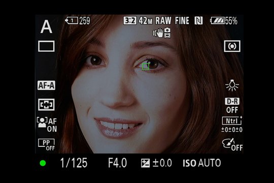 Sony Alpha 7R III Autofokus: Der Autofokus wurde auf das linke Auge gelegt.