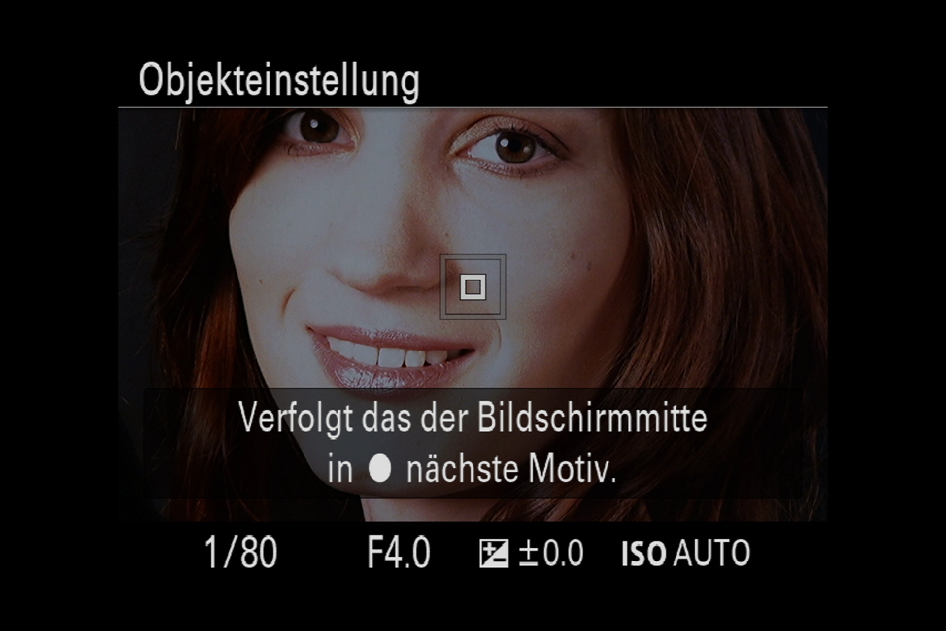 Sony Alpha 7R III Autofokus: Objektverfolgung, mit aussagekräftigem Hilfetext.