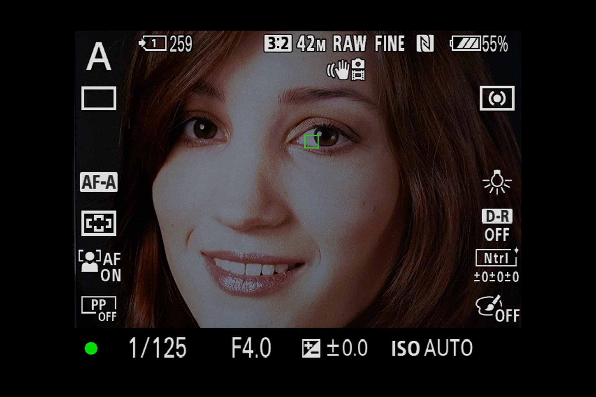 Sony Alpha 7R III Autofokus: Der Autofokus wurde auf das linke Auge gelegt.