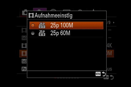 Sony Alpha 7R III Videofunktionen: 4K/UHD-Video kann in zwei verschiedenen Datenraten aufgezeichnet werden. 
