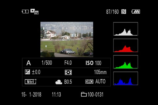 Sony Alpha 7R III, Wiedergabe-Info 3.