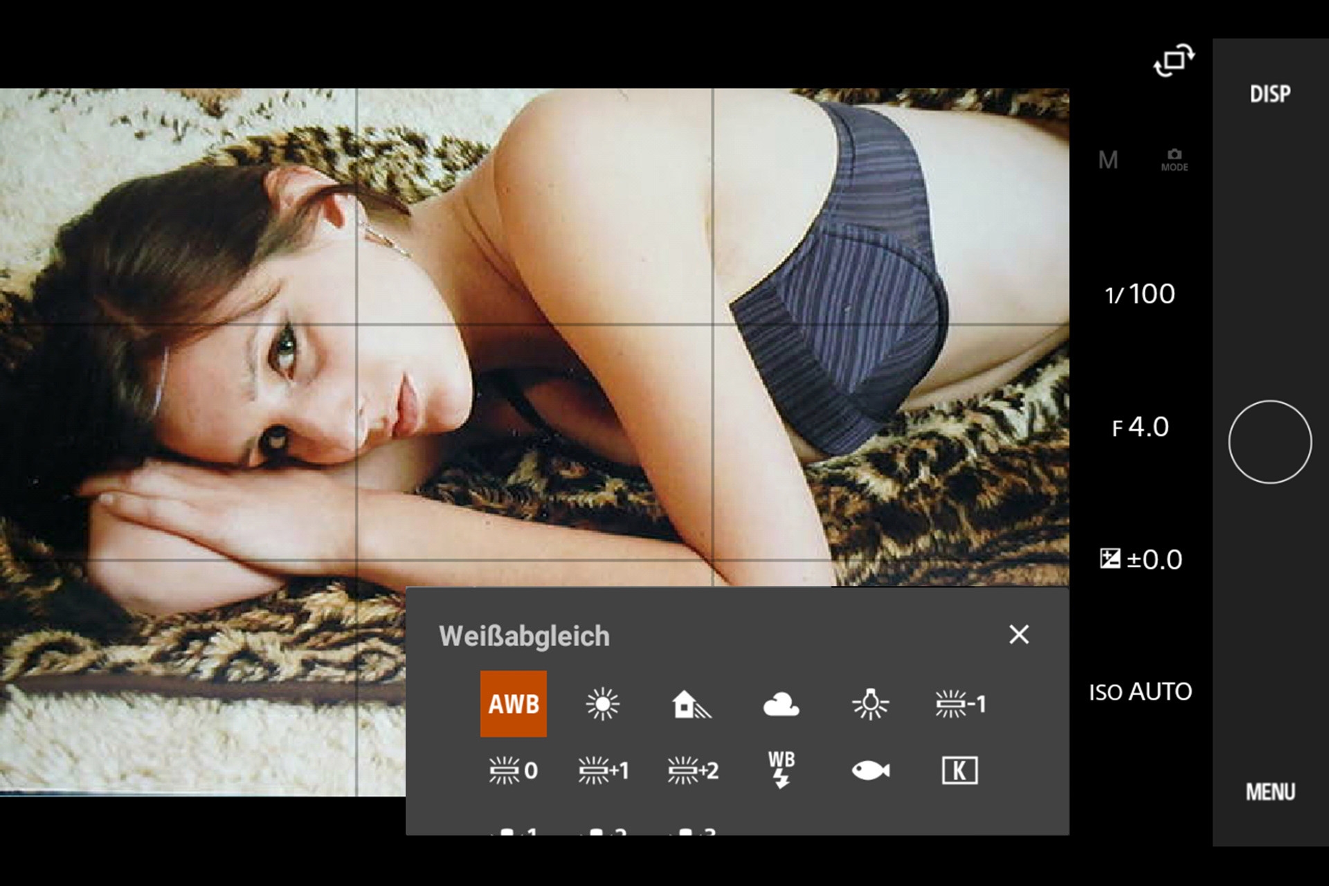 Sony Alpha 7R III WiFi: Aufnahme-Einstellungen via Smartphone.
