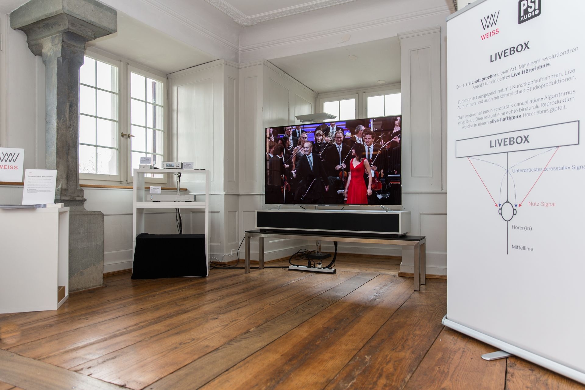 Die Livebox von Weiss erzeugt ein unnachahmliches Live-Erlebnis, vor allem mit binauralen Musikaufnahmen.