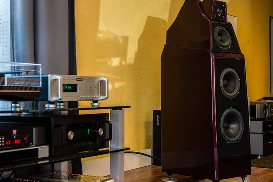 Die Alexia Serie II ist das derzeit grösste in der Schweiz vorführbare Lautsprechermodell von Wilson. Trotz 118 kg Gewicht pro Lautsprecher sind sie gut transportierbar und verschiebbar.