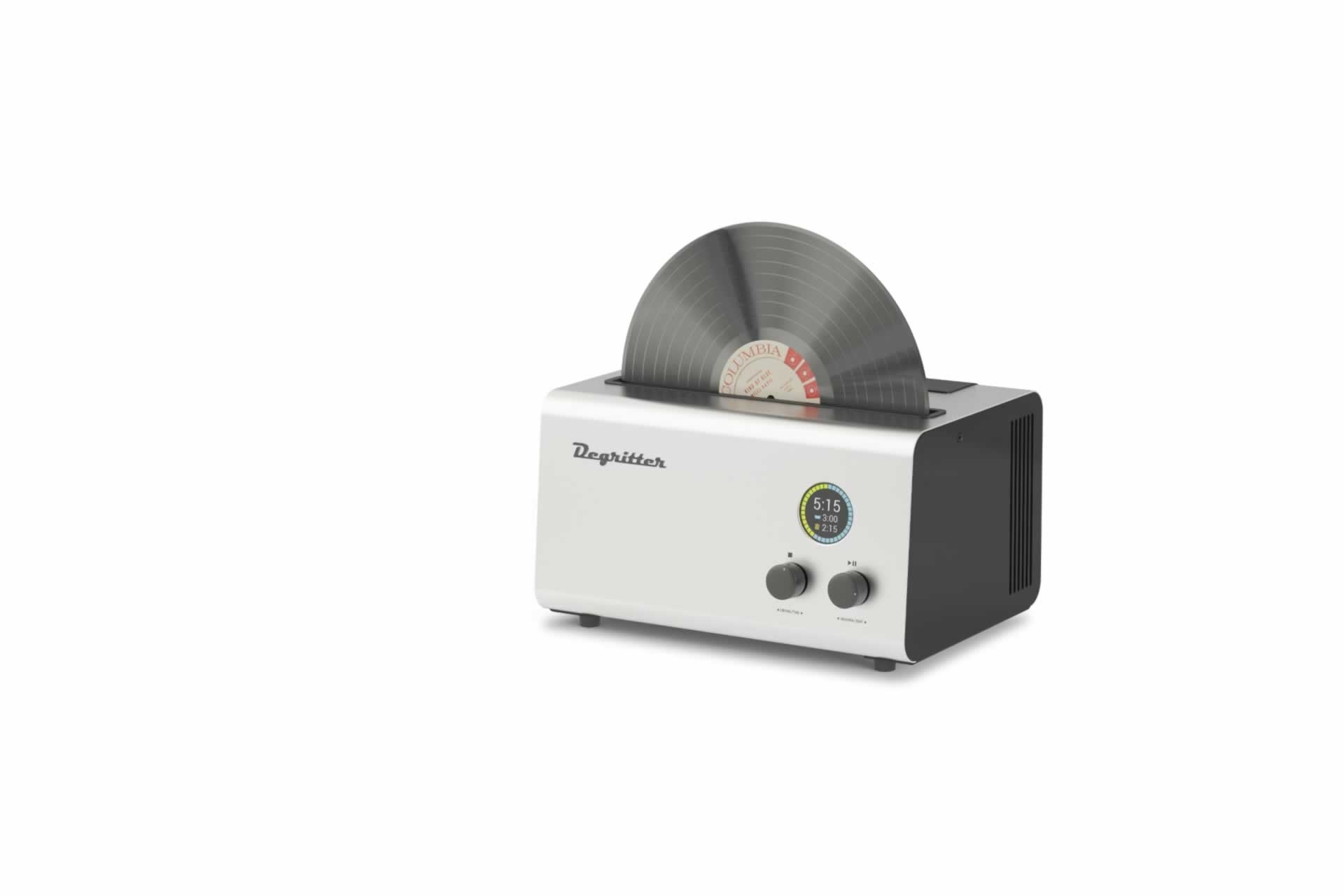 Degritter ist eine vollautomatische Plattenwaschmaschine mit einem 120-kHz-Ultraschall-Reinigungssystem, das effizient und gleichzeitig schonend beide Seiten reinigt. Ein Highlight im Programm von MHW Audio, Hersteller & Vertrieb für Plattenwaschmaschinen.