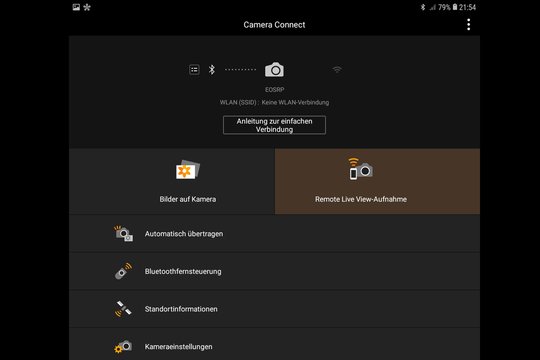 Die verschiedenen Möglichkeiten der Canon App «Camera Connect»