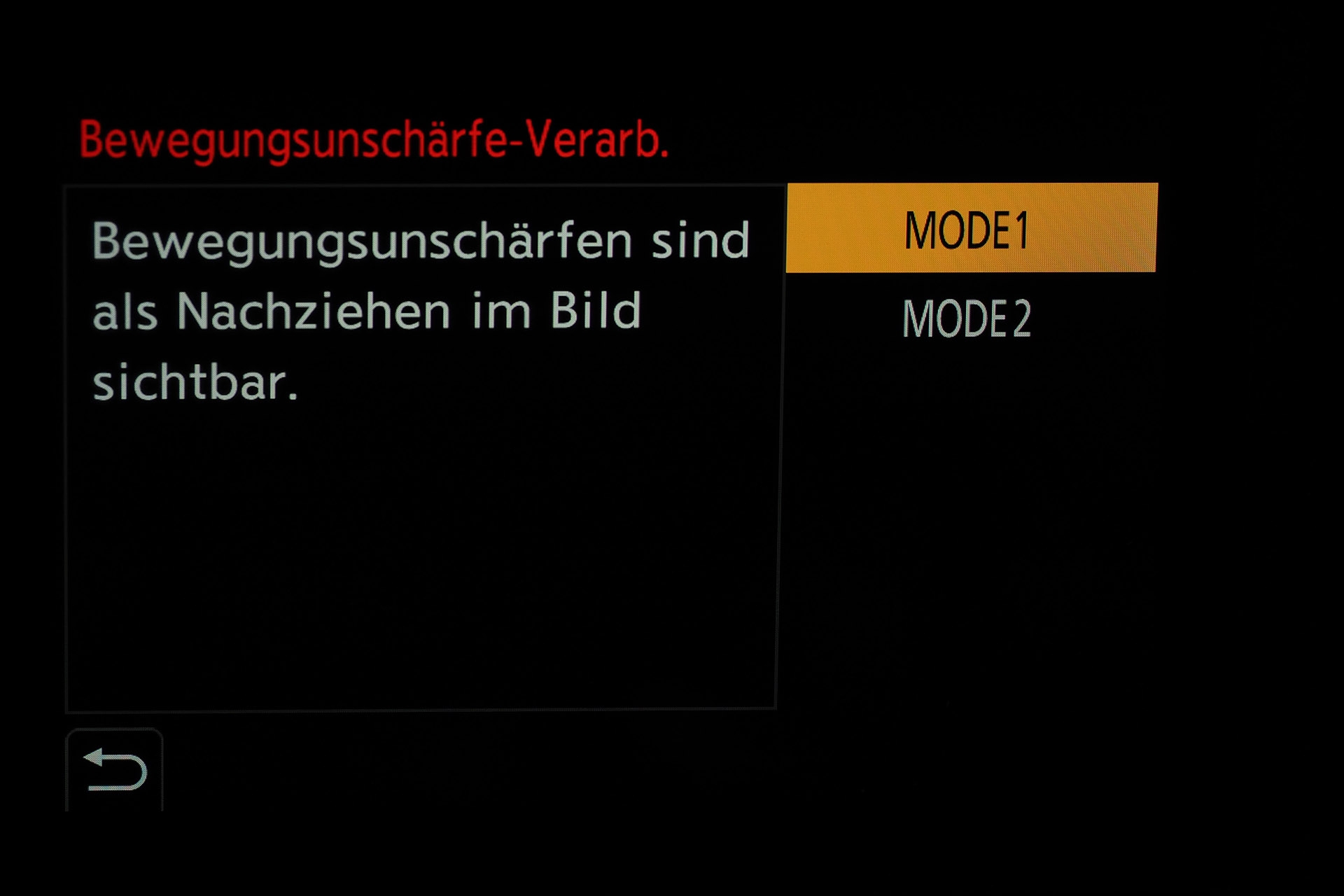 Verfahren 1 bei Bewegungsunschärfen.