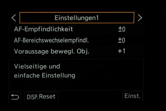 AF-C-Einstellungen 1, allgemein.
