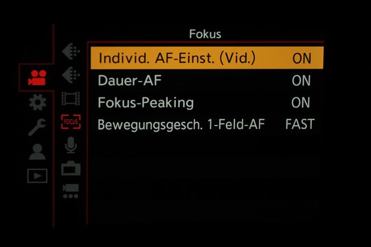 Individueller AF-C bei Video.