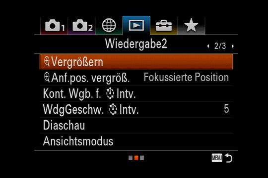 Wiedergabe 2 Menü.