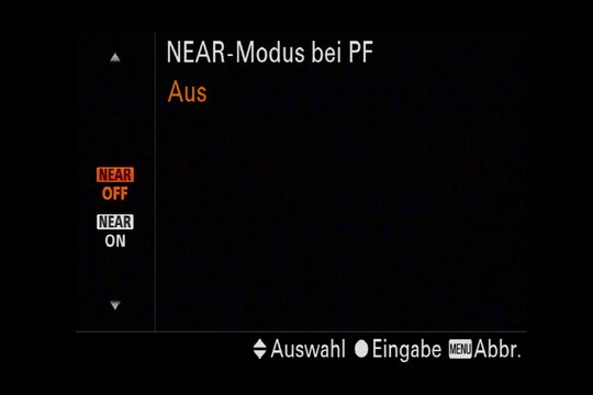 Menüpunkt NEAR-Modus bei PF.