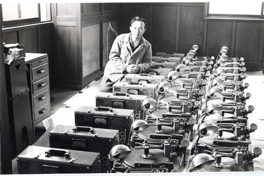 Die Produktion von Disk-Rekordern 1930.