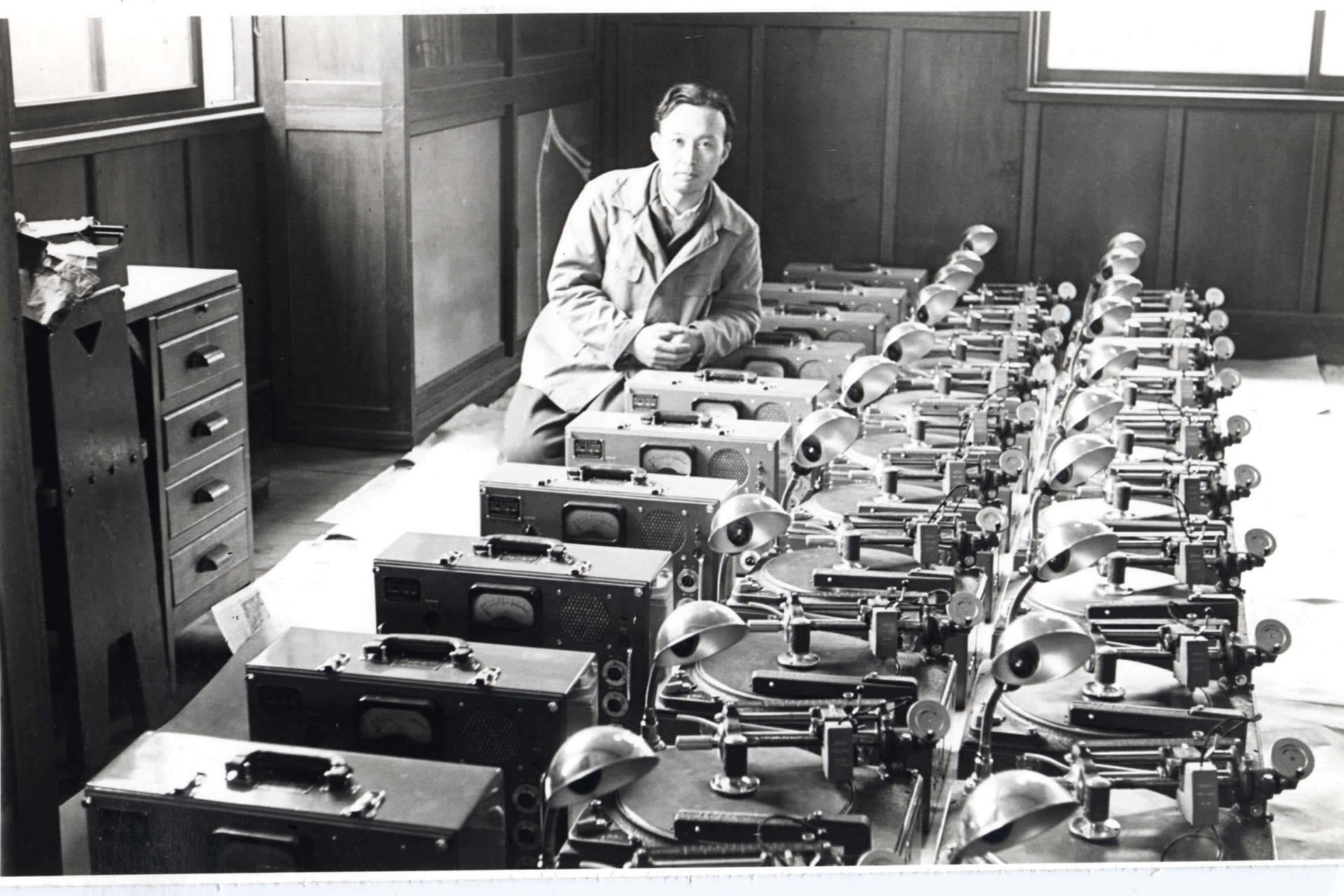 Die Produktion von Disk-Rekordern 1930.