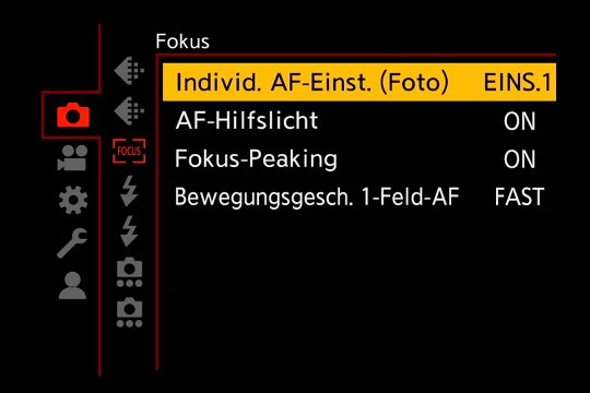 Individuelle AF-Einstellungen fürs Fotografieren.