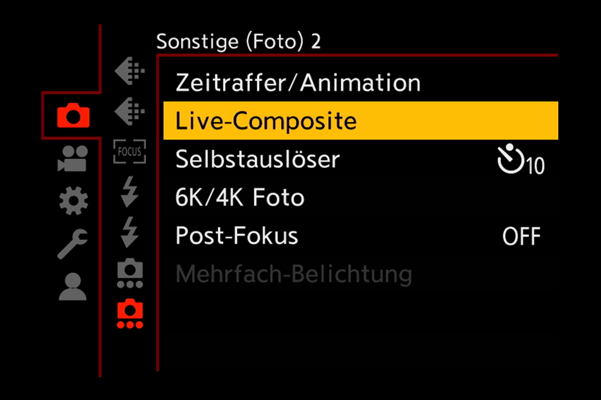 Weitere kreative Fotomöglichkeiten.