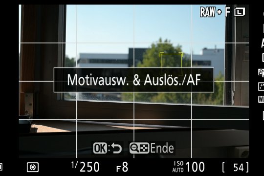 Wahl von Motiv und Foto-Auslösung über den Touchscreen.