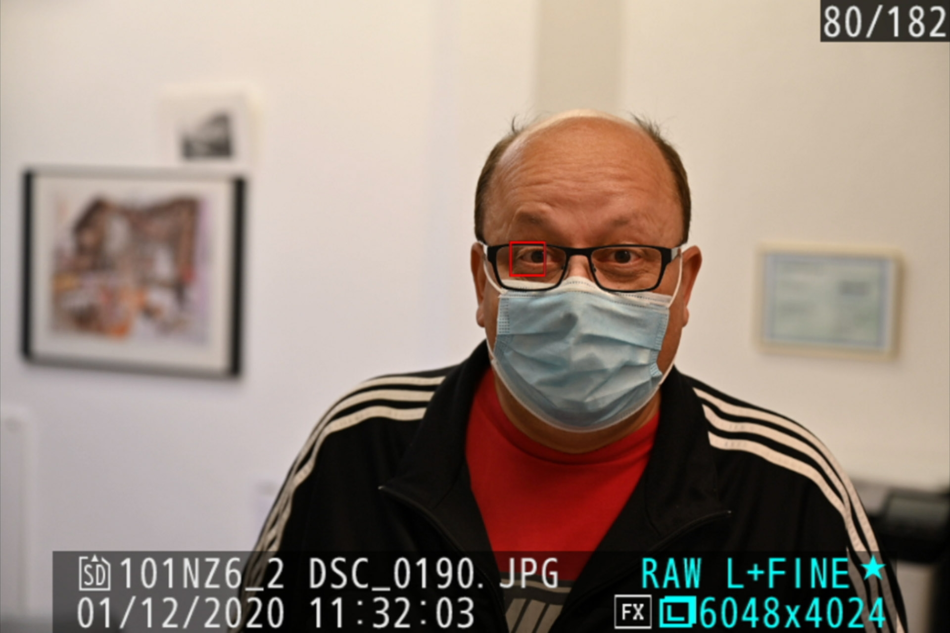 AF-Augenerkennung hinter Brille.